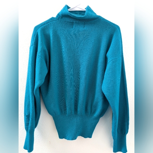 Tyrolia By Head Vintage Ski Sweater Turquoise Medium Wool Acrylic Blend - Picture 6 of 7